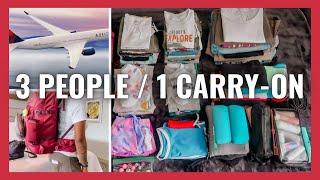 TRAVEL TIPS: 3 PEOPLE with 1 CARRY-ON / SINGLE MOM OF 2