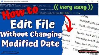 How To Edit Any File Without Changing Modified Date