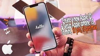 How to Create a new Apple ID & Setup Apple iphone 13 (Mini, Pro, & Pro Max)