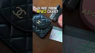 샤넬 미니백에 물건이 들어가긴함..? #shrots