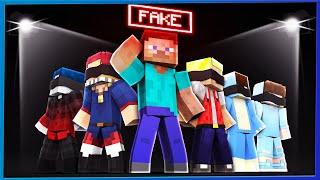 5 MINECRAFT YouTuber vs 1 FAKE