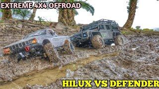 RC Wpl c24 Toyota Hilux Vs HB Toys zp1001 Land Defender Offroad And Extreme 4x4