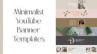 25 Minimalist YouTube Banner Templates | Canva