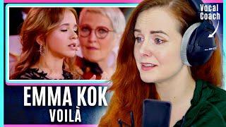 Emotional! Singing With A Paralysed Stomach! | Emma Kok - Voilà | Vocal Coach Reacts & Analysis