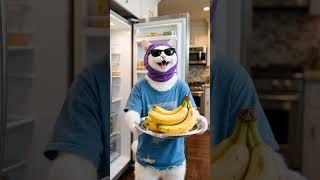 White munchkin dad fights back for bananas!