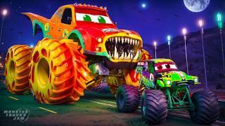 Halloween Zombie Monster Truck Rampage: Scary Night Attacks on Monster Trucks! Monster Trucks Jam