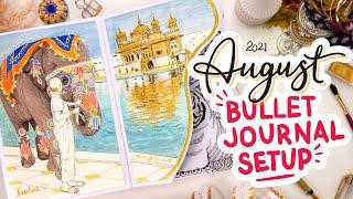 AUGUST Bullet Journal Setup PLAN WITH ME India 4k