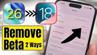 How to Remove iOS 26 Developer Beta from iPhone (2 Methods) - Downgrade iOS 26 Beta to iOS 18.5