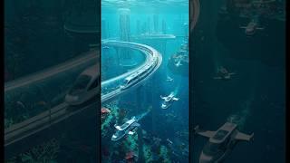 AIが描いた未来の海中都市 – アンダーウォーターメガシティ2100