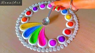 Easy & Simple creative Rangoli/Simple Rangoli Design for festival/ Latest Festival Muggulu/RanuArt