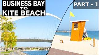 Business Bay to Kite Beach Dubai Complete Walk - Part 1 | 4K | Dubai