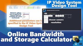 Online CCTV Camera Bandwidth and Storage Calculator