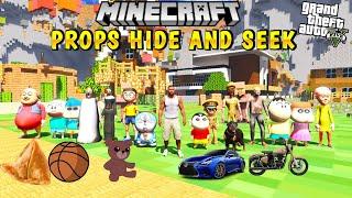 Shinchan Franklin and Others Playing Minecraft Hide and Seek in GTA 5