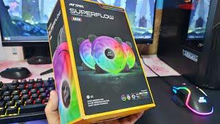 Ant Esports Superflow 120mm ARGB ring light PWM Case Fan Kit #argb #rgbfan