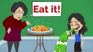 Ms. Noodle makes FOOD for Nora | Funny English Animated Story | Nora English