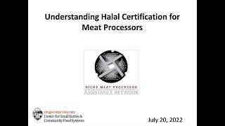 NMPAN Webinar: Understanding Halal Certification for Meat Processors