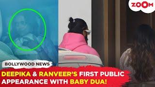 Deepika Padukone & Ranveer Singh make FIRST public appearance with baby Dua at the airport!