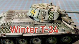 Soviet T34/76 tank models Winter Camouflage- Fan drops by #scalemodels #tankmodels