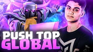 PUSH NO TOP GLOBAL VIRANDO MAIN PEKKA EVOKKK - CLASH ROYALE AO VIVO