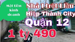 Bán nhà Quận 12, mặt tiền kinh doanh, giá 1 tỷ 490