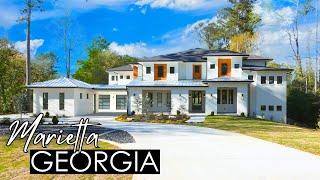 New STUNNING 6 Bedroom, 7.2 Bath LUXURY Home w/IN LAW Suite On Basement For Sale in Marietta, GA