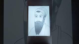 Malak sari duniya da Dhan Guru Arjan Dev Ji️ drawing #drawing #shading #pencil #waheguru #shorts