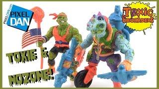 Toxic Crusaders Toxie and Nozone Playmates Toys Slime Figures Video Review