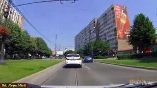 Driving in Reşiţa: The Main Road across the city. (Str. Minda - Str. Grădişte). Timelapse 2x