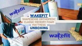 Wakefit Mattress ShapeSense Orthopedic Classic Memory Foam Mattress, #wakefit #unboxing #mattress