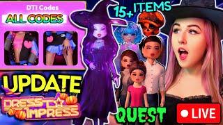 *HALLOWEEN UPDATE* Finding All CODES, New ITEMS & I AM IN THE Lana Quest! | ROBLOX Dress To Impress