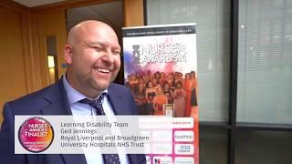 Ged Jennings from the Learning disability team - RCNi Nurse Awards 2019 finalist