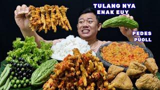 MAKAN BESAR ⁉️  SATU KILO CEKER MERCON PEDAS LALAPAN PARE LEUNCA MENTAH BAKSO TAHU GORENG SAMBEL