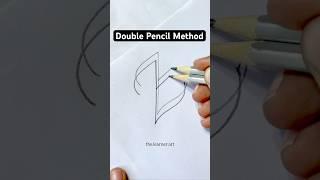Letter ‘Z’ Calligraphy ️ | Easy & Aesthetic Hand Lettering with Double Pencil #shorts #calligraphy