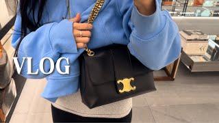 VLOG | Trying on *new* Celine Victoire Bag & Cooking Dinner at Home 