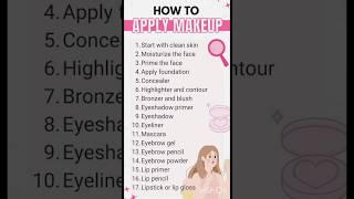 How-to Apply Makeup #skincare #makeuptutorial #makeuptips #ytshorts #priya #subscribe #viralvideo