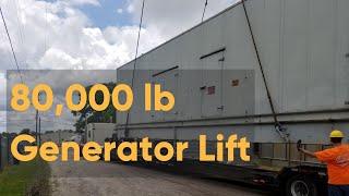 2 Megawatt CAT Generator lift at 80,000 pounds