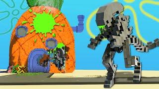 XENOMORPH DESTROYS SPONGEBOB! (Teardown)