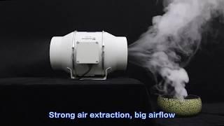 6 Inch Mixed Flow Inline Fan | Powerful Quiet Ventilation Fan for Hydroponic Garden Growing