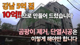 5억짜리 강남집 10억으로 만들어 드렸습니다 곰팡이 제거, 단열시공의 정석!! 이 편으로 끝내세요