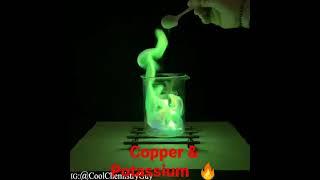 Changing the flame color - Copper & potassium #shorts  #chemistry  #experiment