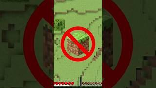 Minecraft But I Can Not Touch grass block  #shorts