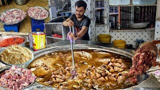 MOST GIANT KABULI PULAO - AFGHANI MEAT PULAO PREPARED | STREET FOOD QABILI PLAV RECIPE