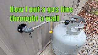 How I put a gas line throught a wall