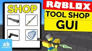 How To Make A Shop On Roblox - Roblox Tool Shop GUI