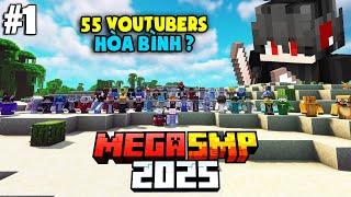 55 Youtubers Và Thử Thách Siêu Khắc Nghiệt Trong 1 Server.. | KiraMC Minecraft MEGA SMP 2025 Tập 1