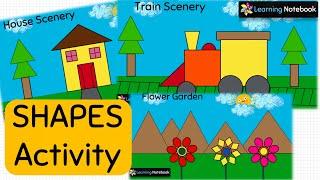 Shapes with paper | Shape craft | Shapes activity | Maths project shapes