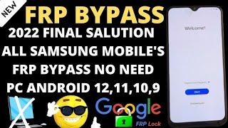All Samsung Frp Android 11, 12 / New 2022 Frp Bypass All Samsung Mobile's By Google Chacha