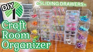 *SLIDING DRAWER* Craft Room Organizer!!! | NEW FIND | Dollar Tree DIY!!!