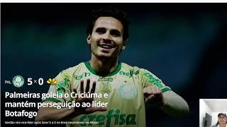 Palmeiras atropela o Criciúma em 17 minutos e vira vice-líder do Brasileirão