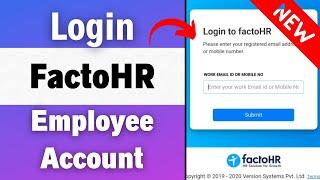 How to Login FactoHR Employee Account: FactoHR Employee Login 2023